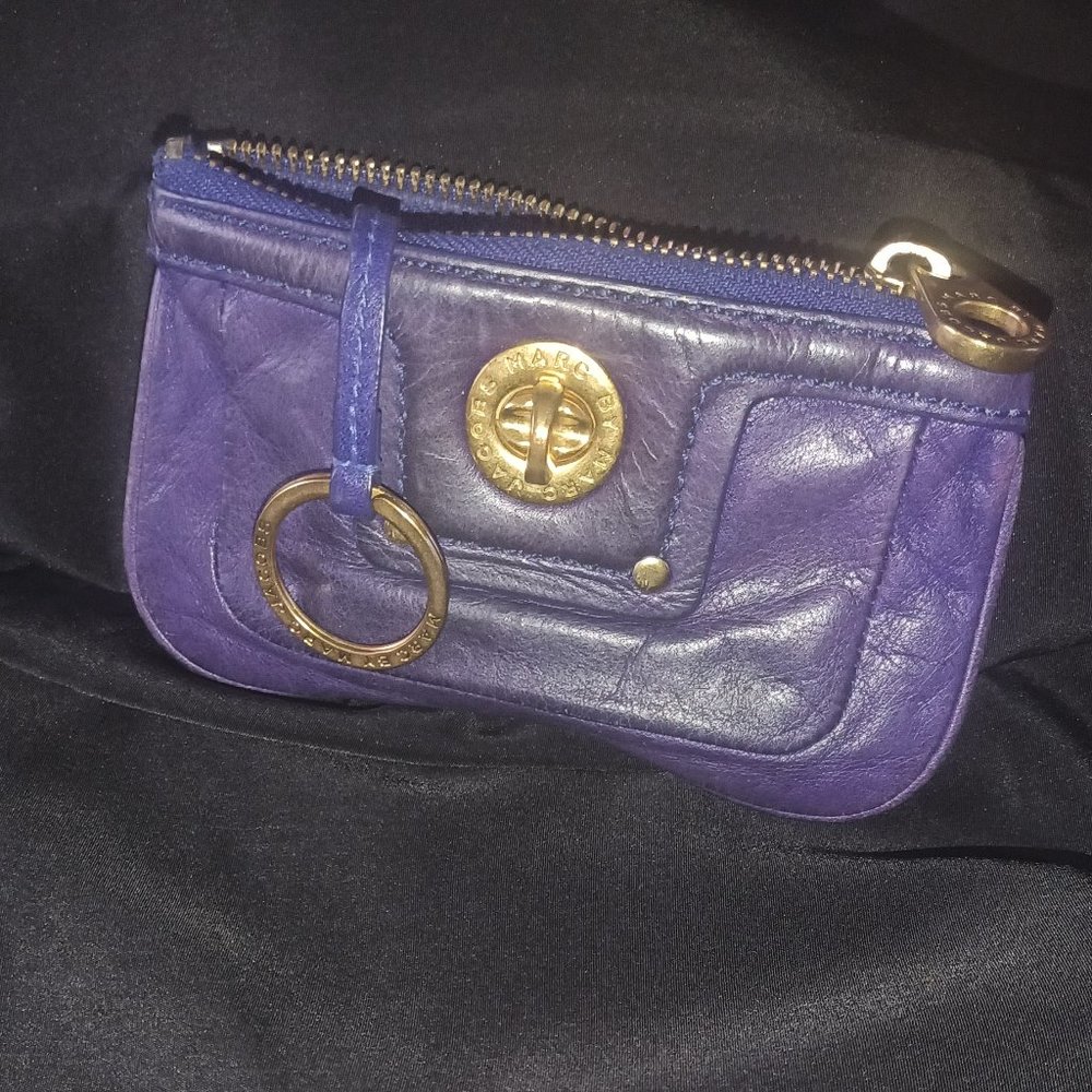 Marc Jacobs Blue Leather Coin/Cash Purse
